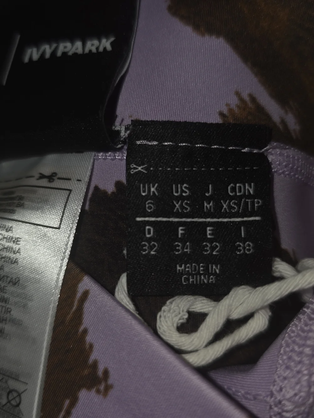 Adidas x Ivy Park Cow Print Leggings Purple Brown High Rise XS - Picture 10 of 11